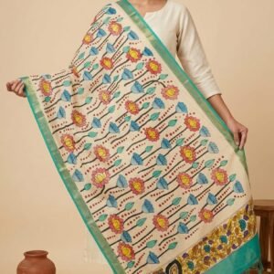 Hand-Painted kalamkari dupatta