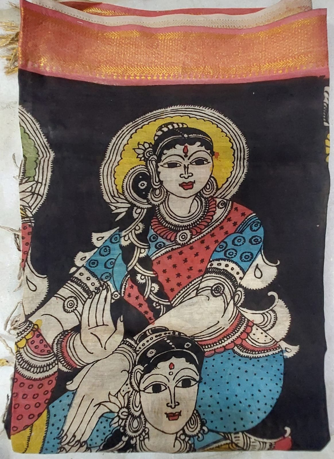 Hand painted kalamkari dupatta - Image 8