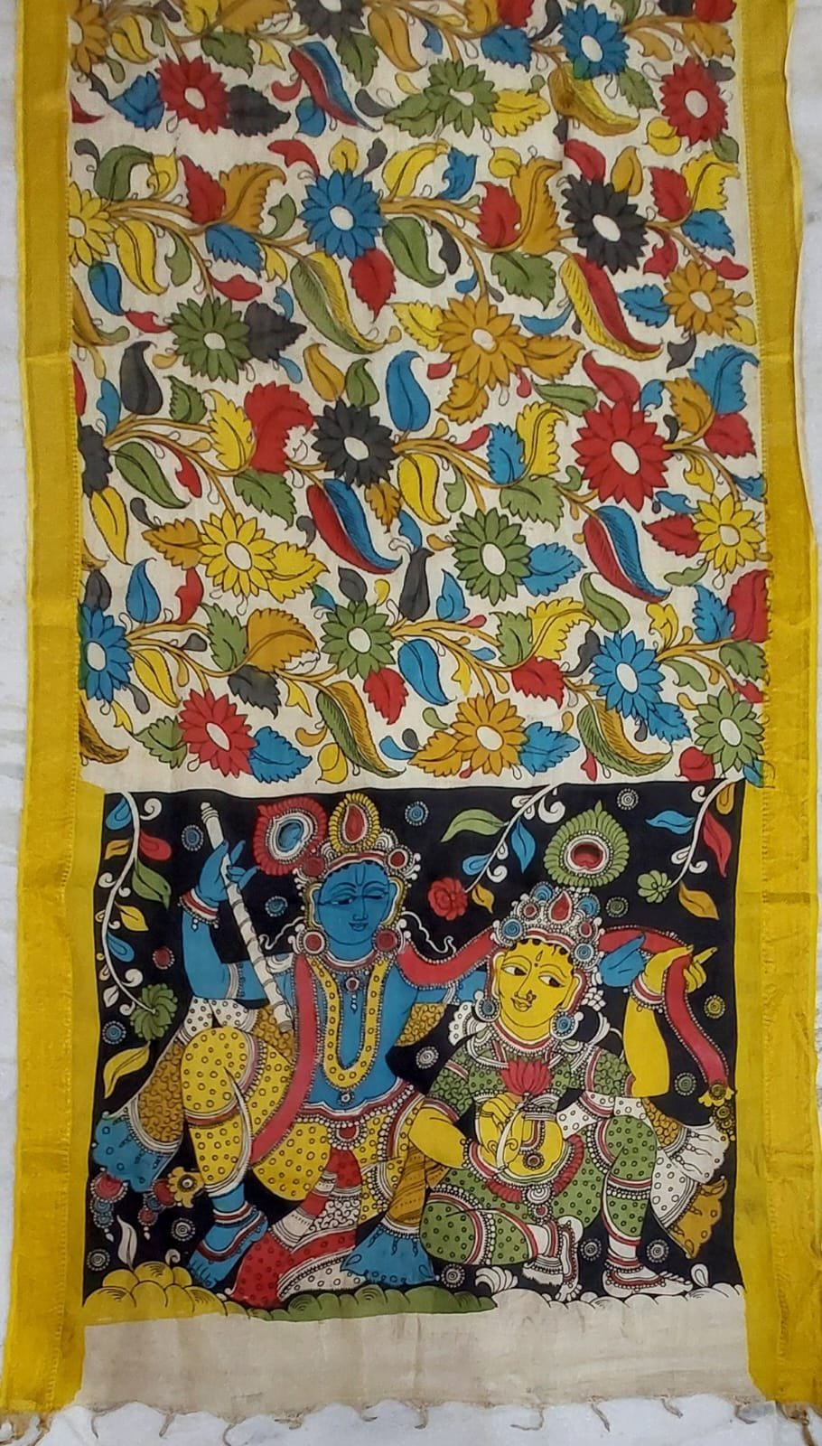 Hand painted kalamkari dupatta - Image 7
