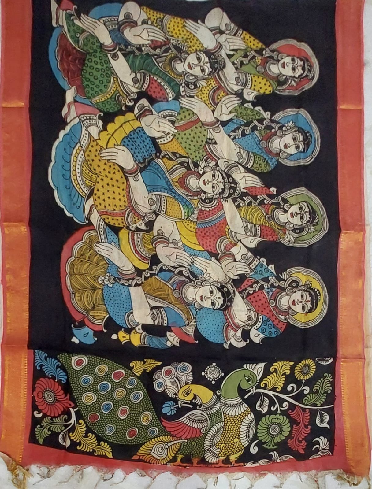Hand painted kalamkari dupatta - Image 7